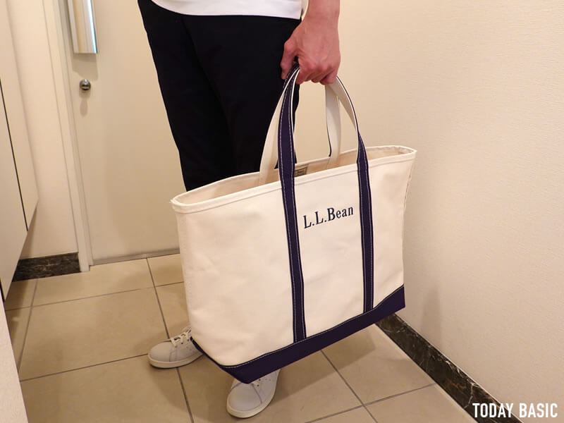 LLビーン・トートバッグの全サイズを比較。手持ちや肩がけ写真をブログでレビュー！